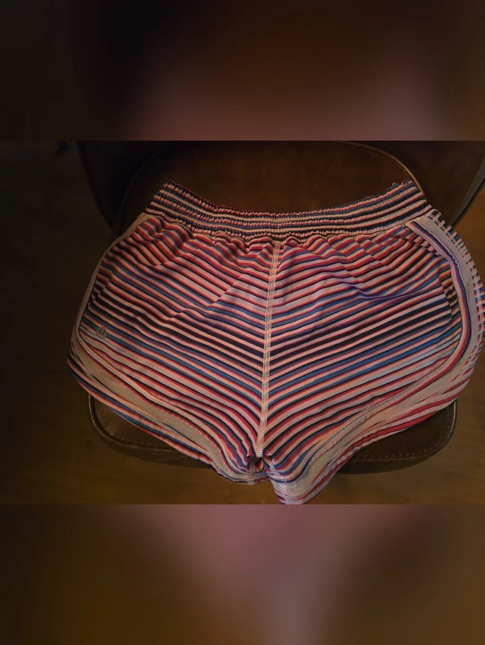 Lululemon Striped Pink & Blue Women's Lounge Shorts